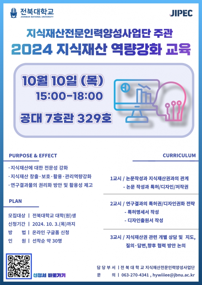 [지식재산전문인력양성사업단] 2024 지식재산 역량강화 교육